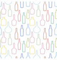 wine bottles pattern vector image vector image