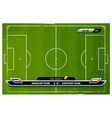 grunge soccer playing field vector image vector image