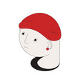 sad cancer head composition vector image vector image