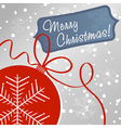 christmas ball toy decoration card vector image vector image