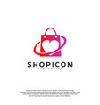love shop logo template design vector image