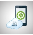 social media design smartphone icon networking vector image