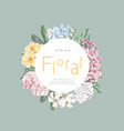 thai flowers wreath design vector image vector image