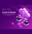 cloud drive landing page vector image