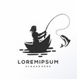 fishing logo design ready to use vector image