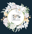 thai flowers wreath design vector image vector image