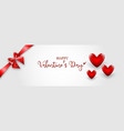 valentines day background with red heart vector image