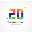 anniversary - abstract colorful icons and elements vector image