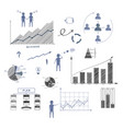 business doodle elements of infographics vector image vector image