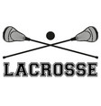 lacrosse sticks and ball flat style vector image