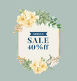 thai flowers wreath design vector image vector image