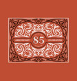 85 years anniversary celebration card vector image vector image