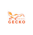 abstract gecko logo design colorful vector image
