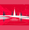 christmas landscape vector image vector image