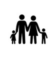 family black silhouette icon vector image