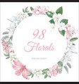 thai flowers wreath design vector image vector image