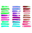 abstract acrylic brush strokes isolated on white vector image vector image