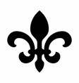 black fleur-de-lis symbol vector image