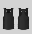 black tank t-shirt model vector image