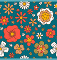flower seamless pattern blooming botany print vector image
