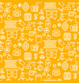 honey outline icon seamless yellow pattern vector image