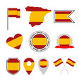 spain flag icons set spanish flag symbol vector image vector image