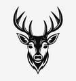deer head logo black silhouette vector image