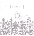 forest beautiful silhouette vector image vector image