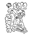 skate rider t-shirt graphics vector image vector image