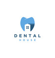 abstract minimalist dental clinic logo icon vector image