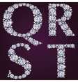 alphabet of diamonds qrst vector image vector image