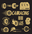 automobile rubber tire shop car wheel racing vector image