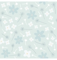 blue floral seamless pattern vector image
