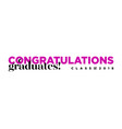 congratulations graduates class of 2018 logo vector image