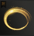 golden white swirl light effect vector image