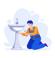 house repair and renovation flat vector image