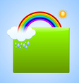 rainbow scene plaque vector image
