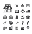 shopping icon vector image