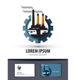factory industry logo icon sign emblem template vector image