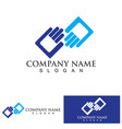 hand care logo and symbol template eps10 vector image vector image