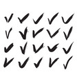 black hand painted chack marks vector image vector image