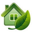 eco house icon vector image