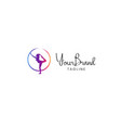 yoga women logo template vector image vector image