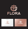 flora logo boutique flowers home decor vector image vector image