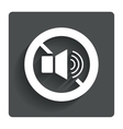 speaker volume sign icon no sound symbol vector image