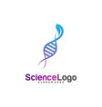 dna with leaf logo design concept creative vector image