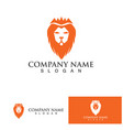 lion king logo designgold king head sign vector image