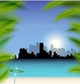 miami skyline vector image vector image