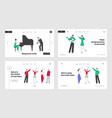 popular and classic music website landing page set vector image vector image