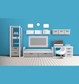 sitting room 3d interior vector image